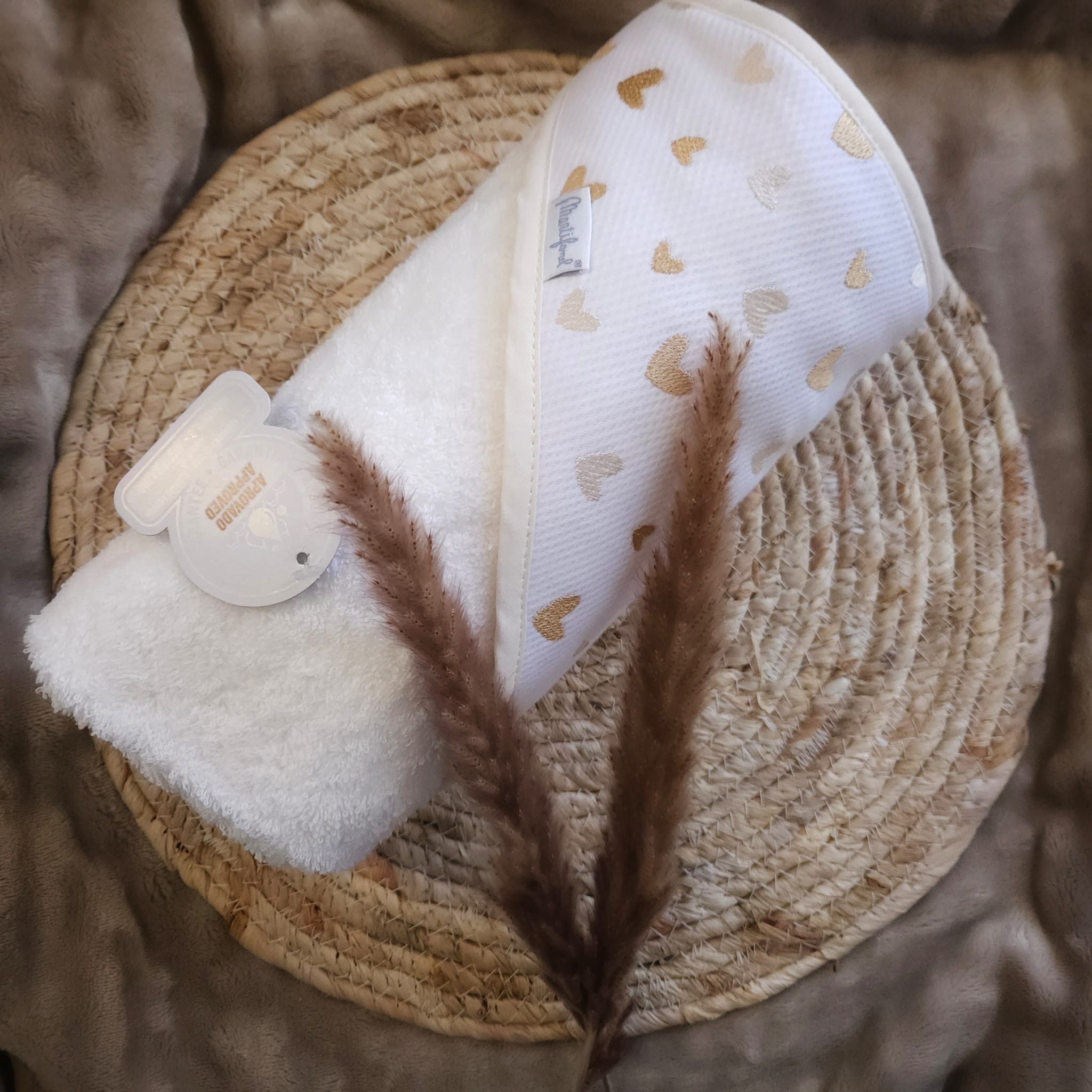 Serviette de bain petit coeur